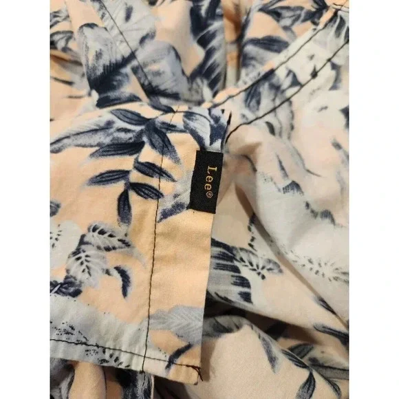 Lee Men's 100% Cotton Tropical Hawaiian Button Down Shirt Regular Fit Sz XL - Picture 6 of 8